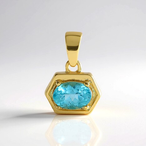 Pendentif en argent et Apatite bleue