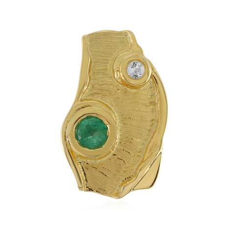 Äthiopischer Smaragd-Silberanhänger (MONOSONO COLLECTION)