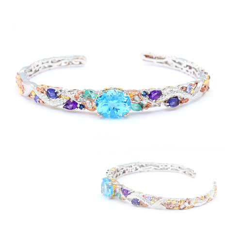 Edelstein-Silberarmreif (Gems en Vogue)