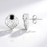 Orecchini in argento con Diamante Nero (Ornaments by de Melo)