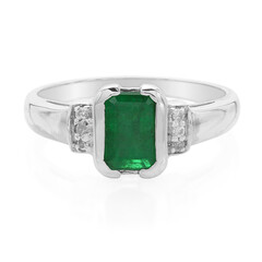 Bague en argent et Emeraude de Bahia