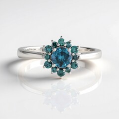 Anello in oro con Diamante Blu I2 (SUHANA)