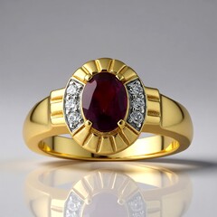 Anello in argento con Rodolite della Rift Valley