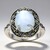 Anello in argento con Pietra di Luna Arcobaleno (Annette classic)