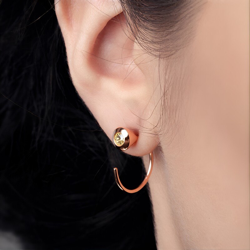 Pendientes en plata con Diamante rosa de Francia de Argyle SI1 (Annette)