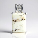 Ciondolo in argento con Magnesite