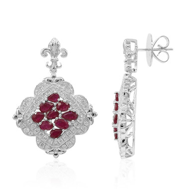 Rubin-Silberohrringe (Dallas Prince Designs)