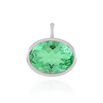 Ciondolo in argento con Quarzo Verde Smeraldo