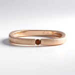 Anello in argento con Diamante Rosso I2 (de Melo)