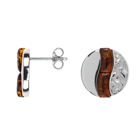 Orecchini in argento con Ambra Baltica (dagen)