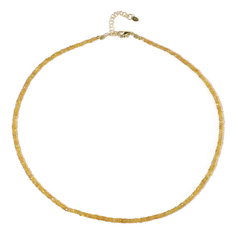 Gelber Saphir-Silberhalskette