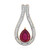 Ciondolo in argento con Rubino del Madagascar