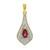 9K Nigerian Rubellite Gold Pendant (Mark Kaufman)