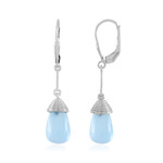 Zilveren oorbellen met Blauwe Onyxen (MONOSONO COLLECTION)