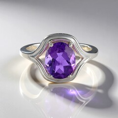 Anello in argento con Ametista del Marocco