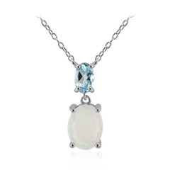Welo Opal Silver Necklace