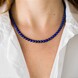 Lapislazuli-Silberhalskette