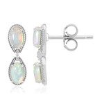 Australischer Opal-Silberohrringe