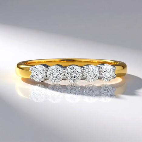 Anello in oro con Diamante IF (D) (Annette)