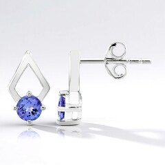 Orecchini in argento con Tanzanite (Pallanova)
