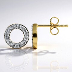 Orecchini in argento con Diamante VS1 (G) (Annette)