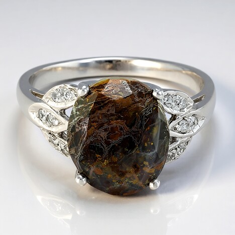 Anello in argento con Quarzo Dinosauro