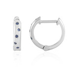 Ceylon Blue Sapphire Silver Earrings