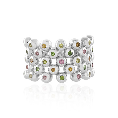 Brazilian Pink Tourmaline Silver Ring (de Melo)