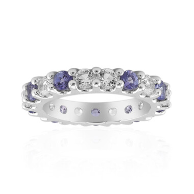 Anillo en plata con Topacio blanco