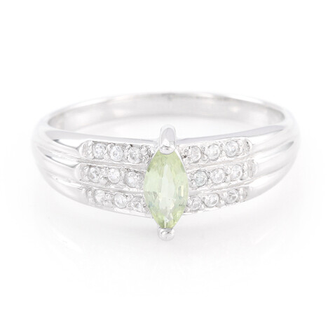 Cuprian Tourmaline Silver Ring