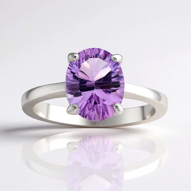 Bague en argent et Améthyste de Bolivie
