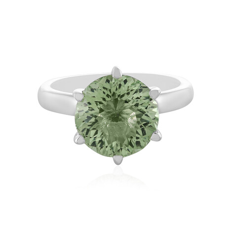 Grüner Amethyst-Silberring