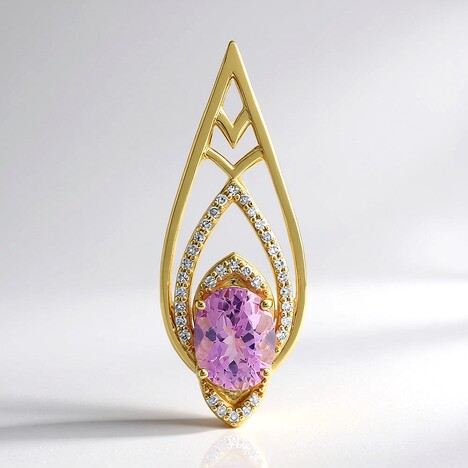 Ciondolo in oro con Kunzite Patroke (de Melo)