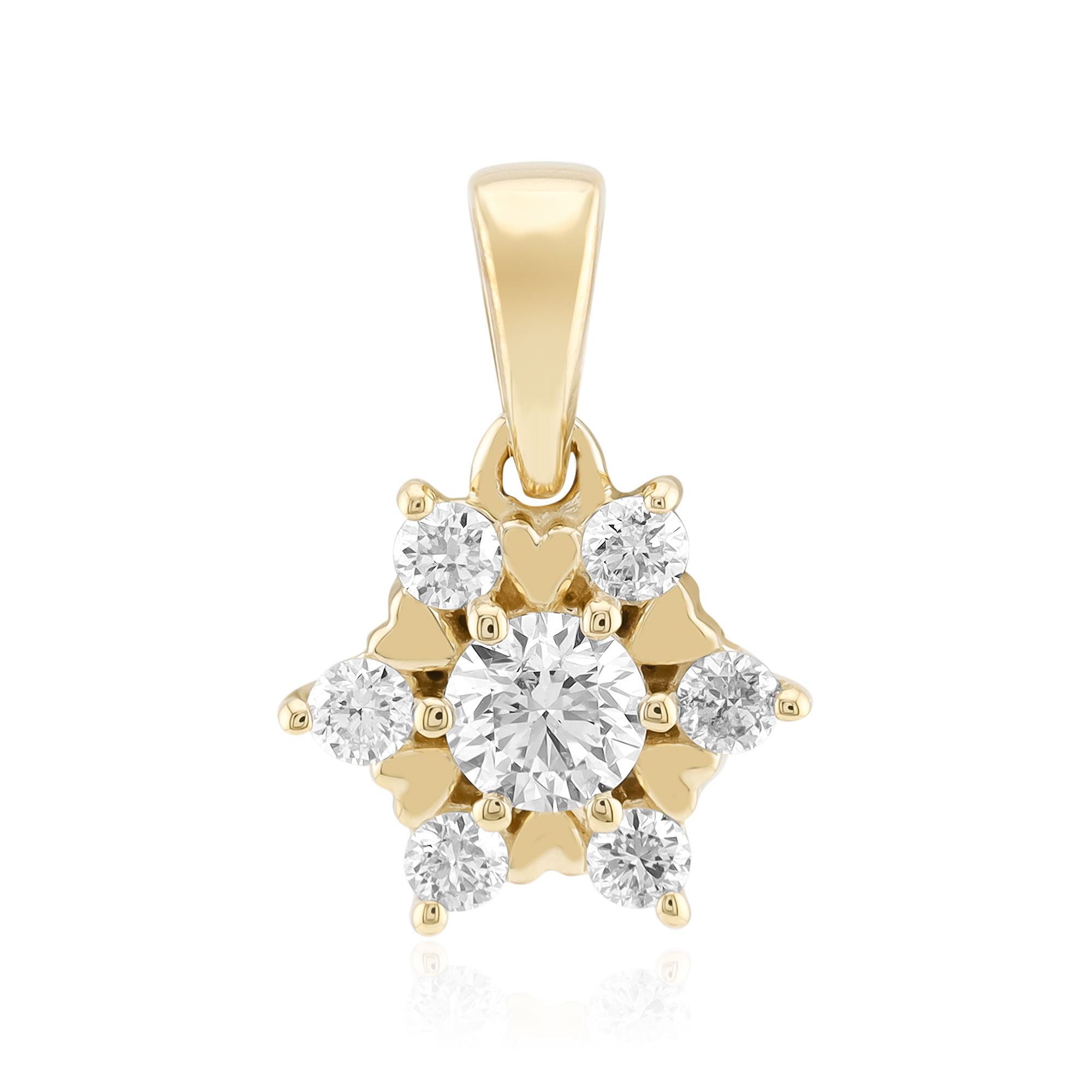 Diamant Hals Kette Collier 10 Brillanten 0,10 Ct Karat VS 14K 585 Gold
