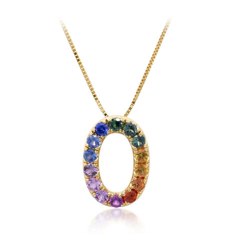 14K Fancy Sapphire Gold Necklace (CIRARI)