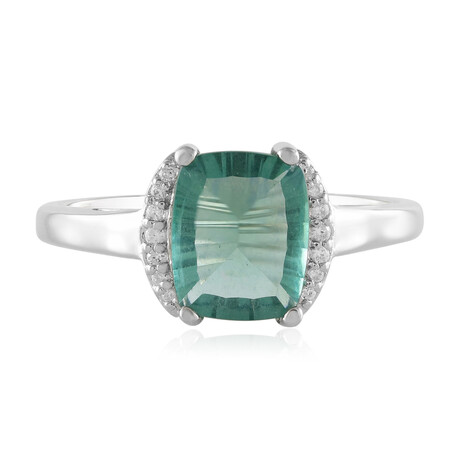 Bague en argent et Fluorite verte