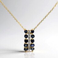 Collier en or et Saphir de Kanchanaburi