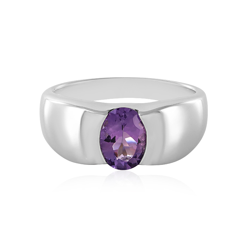 Brazilian Azure Quartz 1.65ct Plated Silver Ring
