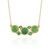 Zilveren halsketting met chrysopraasstenen (KM by Juwelo)