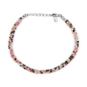 Zilveren armband met Braziliaanse roze toermalijnen