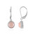 Zilveren oorbellen met roze opalen