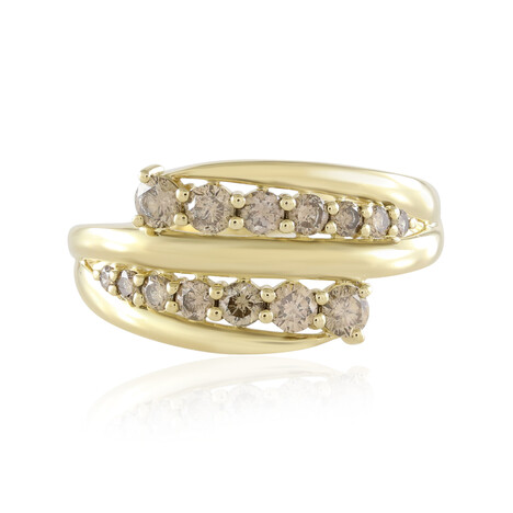 Gouden ring met I2 Champagne Diamanten (de Melo Gold)