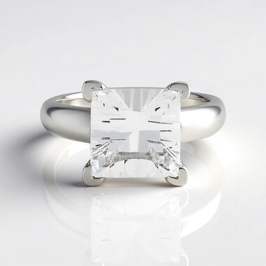 Anillo en plata con Cuarzo blanco
