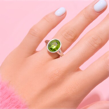 Peridot-Silberring