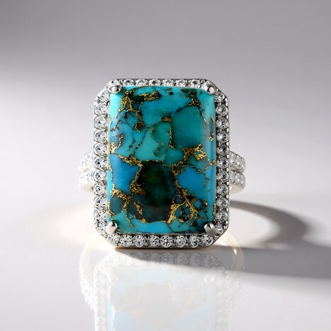 Anello in argento con Turchese Ramato Blu (Faszination Türkis)