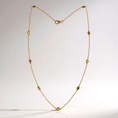 Collana in argento con Zaffiro Fancy