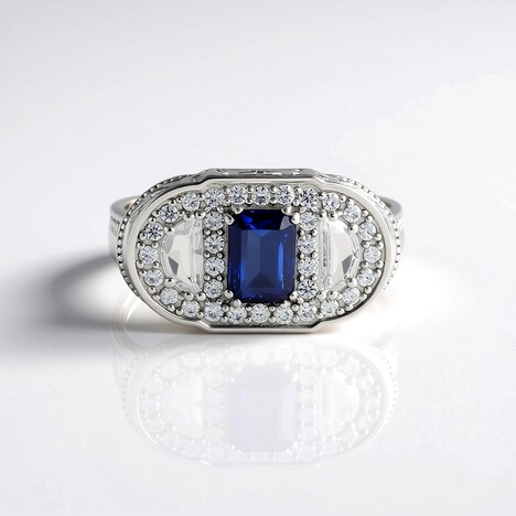Anello in argento con Cianite del Nepal (Dallas Prince Designs)