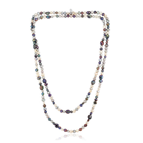 White Freshwater Pearl Silver Necklace (TPC)