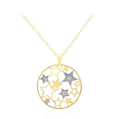 I3 (I) Diamant-Silberhalskette