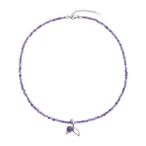 Amethyst-Silberhalskette